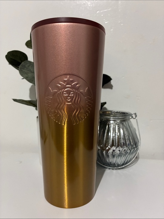 Starbucks Other - 24 ounce Starbucks Metallic Ombre Tumbler - Gold to Rose Gold